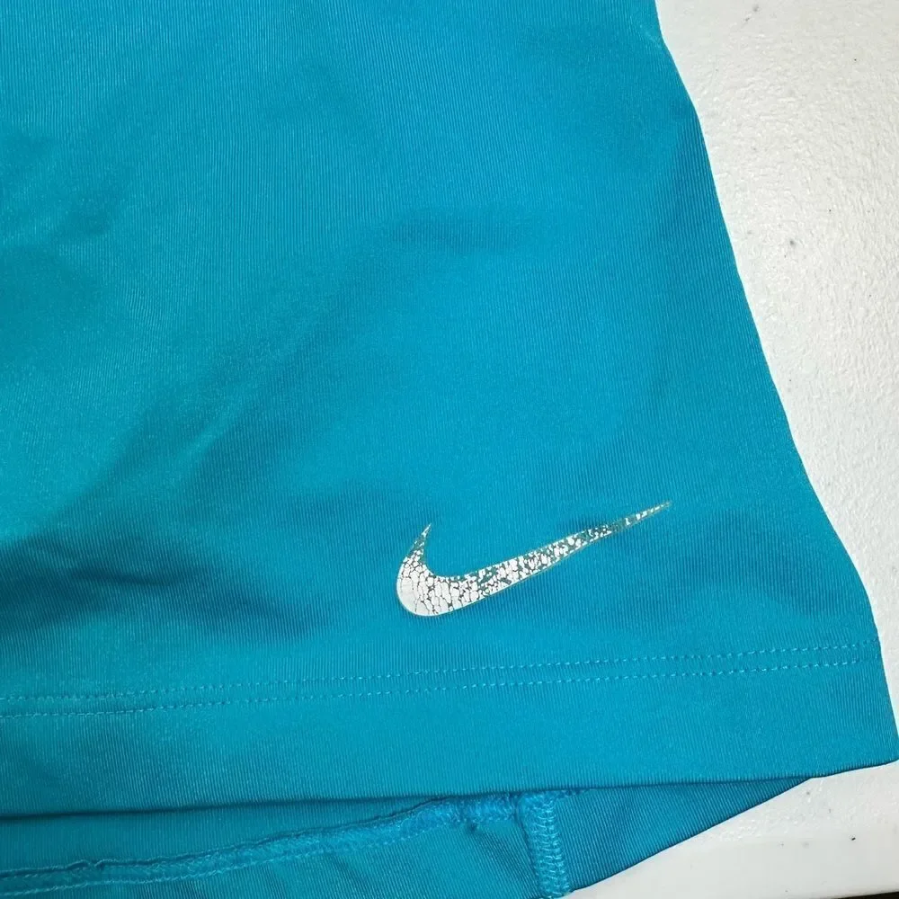 GUC Nike Pro Women's Blue Compression Racer Back  Tank Top Built in Bra - XS